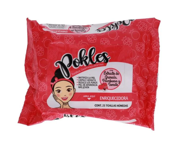 Toallitas Desmaquillantes Extractos de Granada, 25 pz