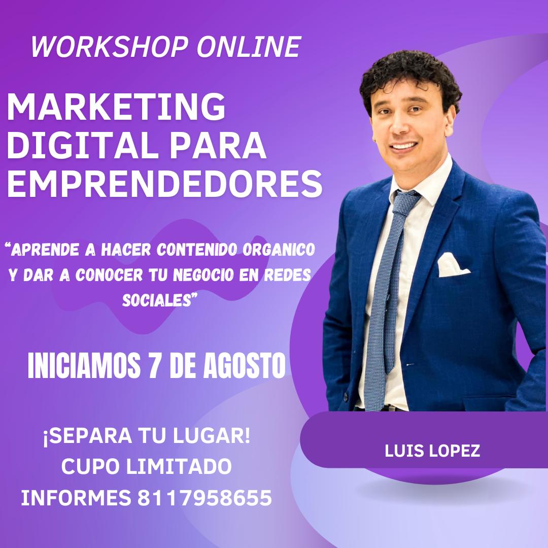 Workshop Online de Marketing para Emprendedores