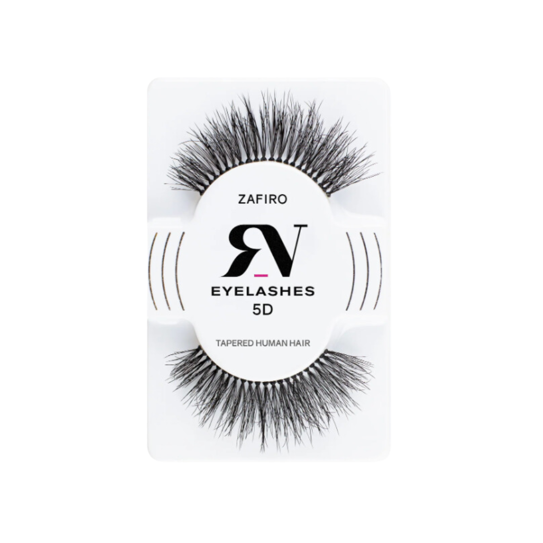 #ZAFIRO Pestaña postiza cabello humano 5D - RV Eyelashes